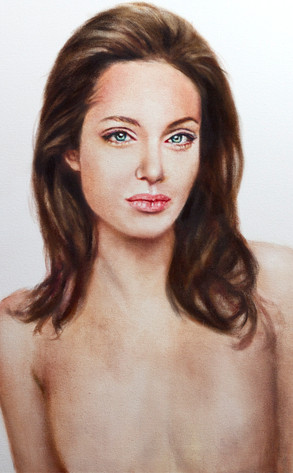 Angelina Jolie,Topless Portrait Angelina Jolie,Topless Portrait